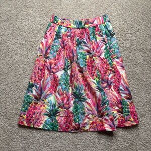 J Crew Pull-On Pleated A-Line Skirt